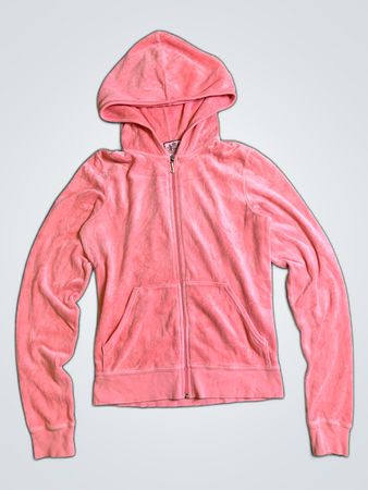 Juicy Couture Pink Velour Zip-Up Hoodie