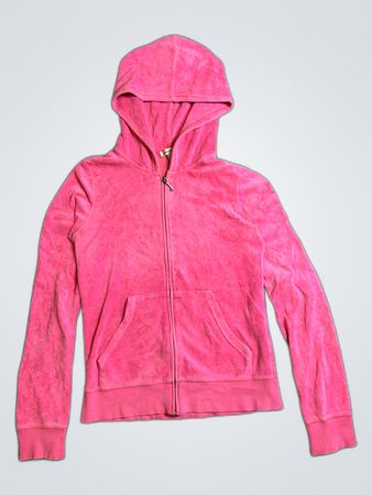 Juicy Couture Pink Velour Zip-Up Hoodie