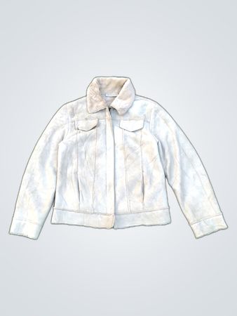 Lord & Taylor Suede Jacket with Fur Collar