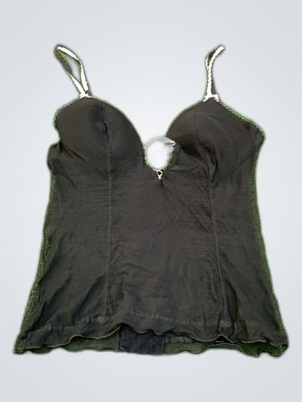 Black Lace-Up Bustier Top