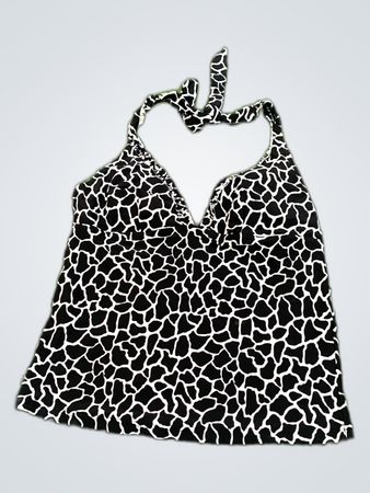 Beach Zebra Print Halter Bikini Top