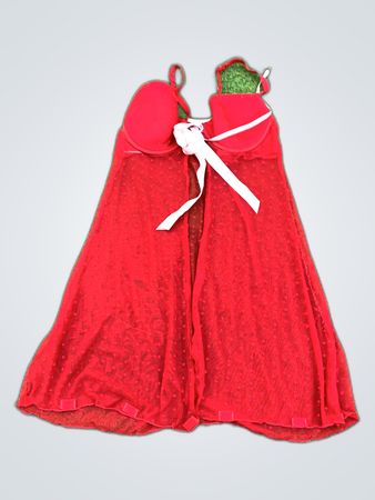 Red Lace Babydoll Slip Dress