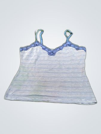 Blue and White Striped Tank Top