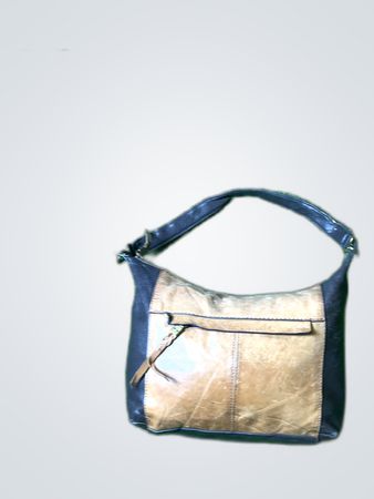 Unbranded Tan and Black Leather Hobo Bag