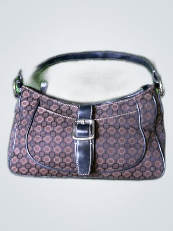 Nine West Brown Geometric Hobo Bag