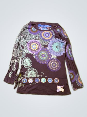 Desigual Printed Long Sleeve Blouse