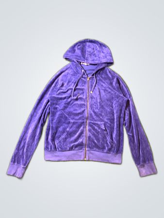 Juicy Couture Purple Velour Zip-Up Hoodie