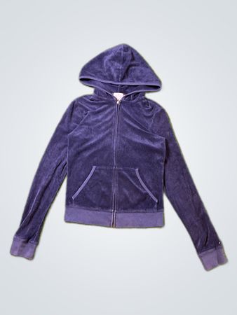 Juicy Couture Purple Velour Zip-Up Hoodie