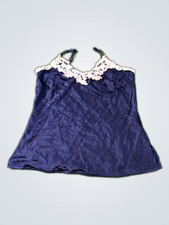 Blue Lace Trim Chemise