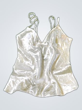 La Vie en Rose White Satin Camisole