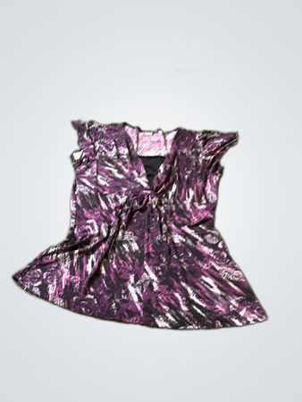 GUESS Printed Purple Blouse
