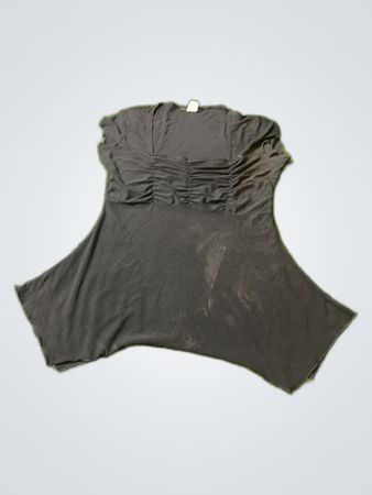 Dynamite Black Ruffle Blouse