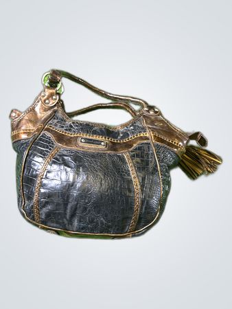 M. Miki Black Leather Handbag