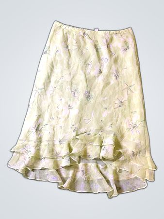 Floral Ruffle Mini Skirt