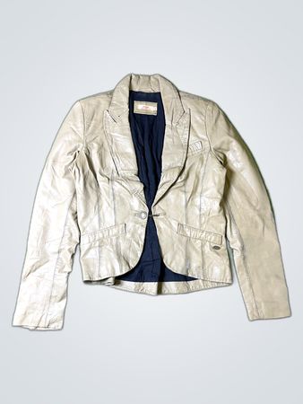 D&G Tan Leather Blazer Jacket