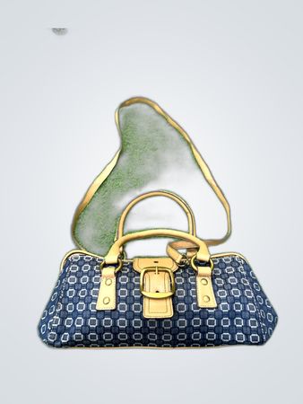 Nine West Navy Geometric Tote Bag