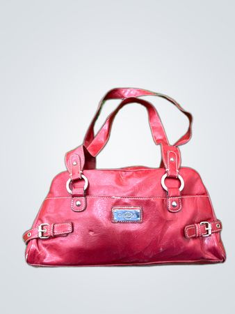 D-Fusion Red Leather Tote Handbag
