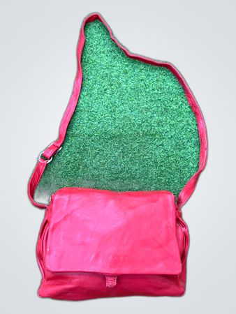 Red Leather Shoulder Bag