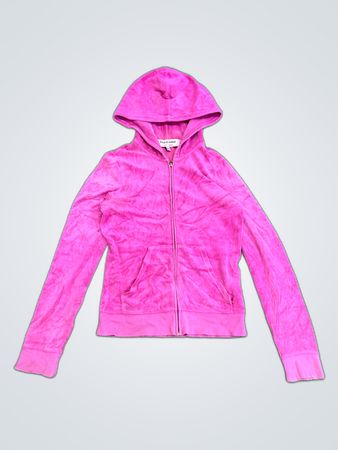 Juicy Couture Pink Velour Zip-Up Hoodie