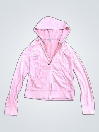 Juicy Couture Pink Velour Zip-Up Hoodie