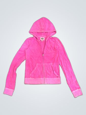 Juicy Couture Pink Velour Zip-Up Hoodie