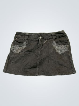 Lily Black Denim Skirt