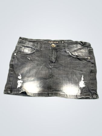 Euromoda Gray Denim Skirt
