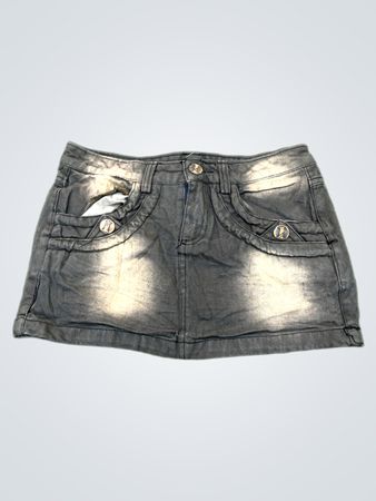 Gray Denim Skirt