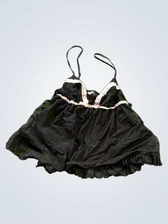 Black Ruffled Top