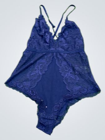 Navy Blue Lace Bodysuit