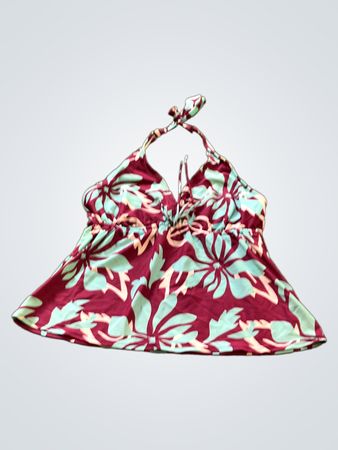 Floral Halter Neck Swim Top