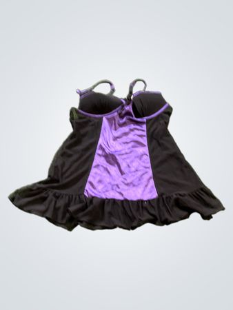 Black and Purple Bra