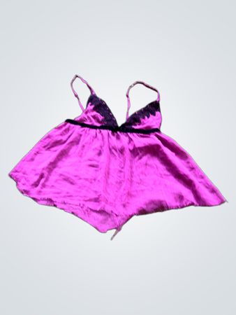 Pink Lace-Trimmed Romper
