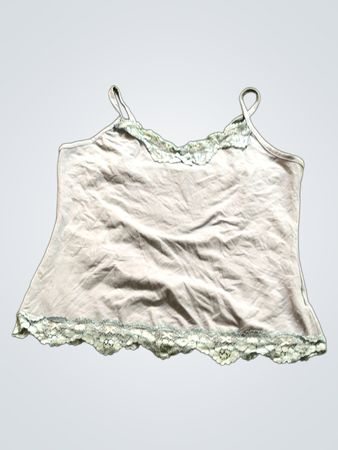 Gray Lace-Trim Camisole