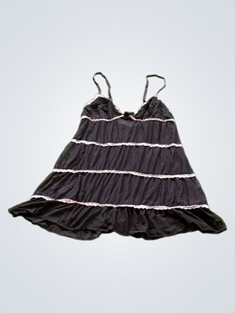 Black Dress with White Stripes