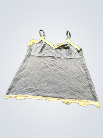 Gray Camisole with Lace Trim