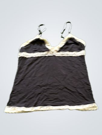 Benetton Black Lace Trim Cami Top