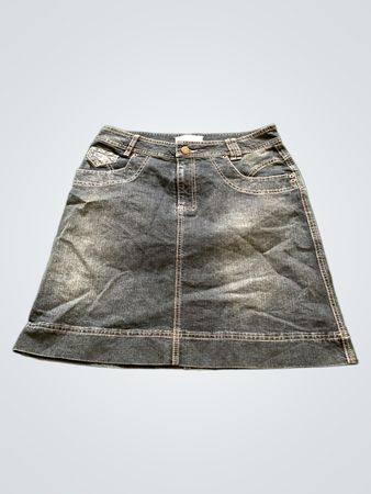 Gray Denim Skirt