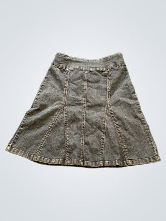 Contrast Denim Skirt
