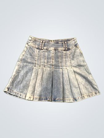 GAP Pleated Denim Mini Skirt