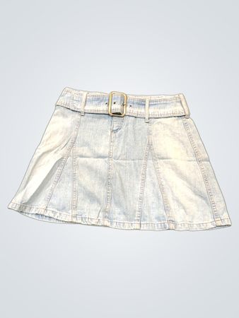 Denim Skirt with Belt