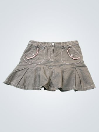 Gray Pleated Skirt