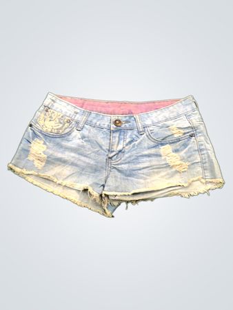 Distressed Denim Shorts