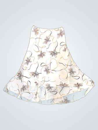 Floral Pattern Skirt