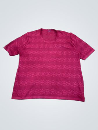 Red Knit T-Shirt