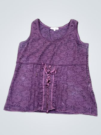Marie Claire Purple Lace Top