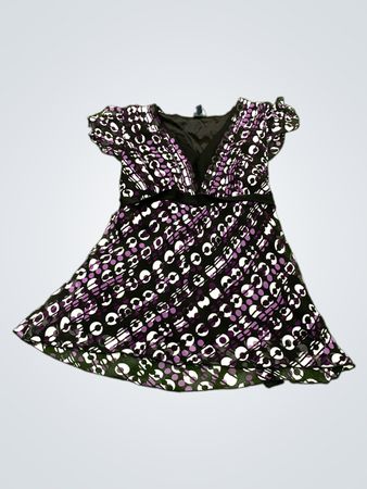 Petites Purple and White Dress