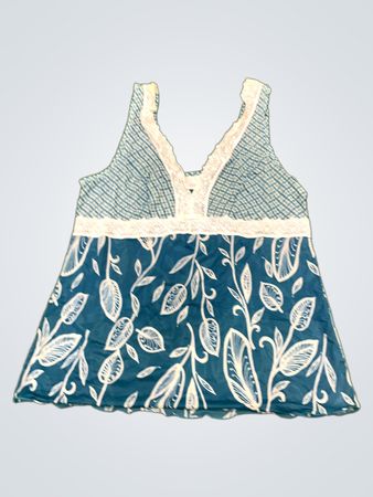 Blue Floral Tank Top