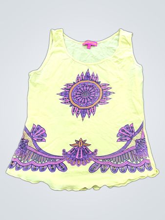 Bershka Yellow Sleeveless Top