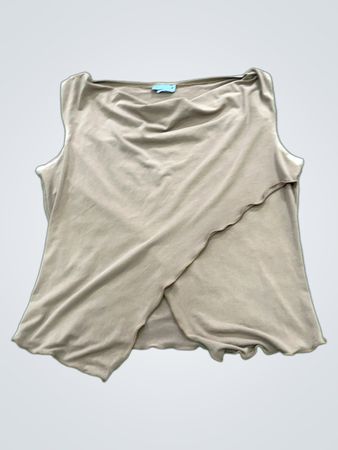 Nave Tan Sleeveless Crossover Top